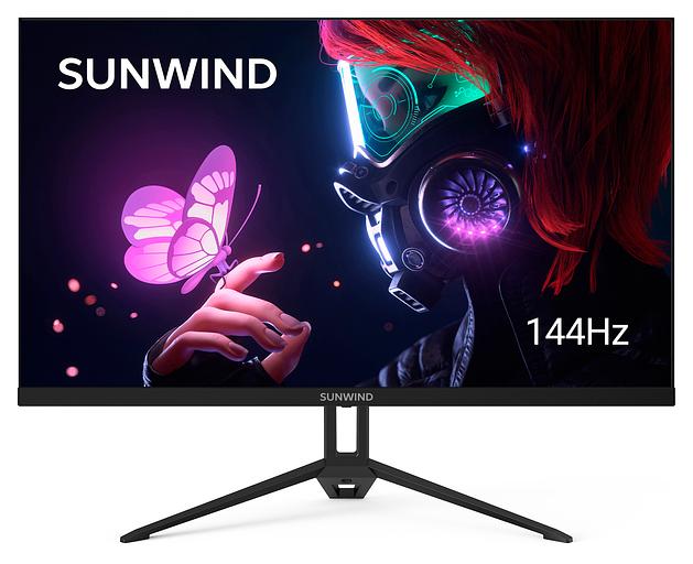 Монитор SunWind 27" SUN-M27BA108 черный IPS 3ms 16:9 HDMI матовая 280cd 178гр/178гр 2560x1440 144Hz G-Sync DP FHD 4.2кг фото 1