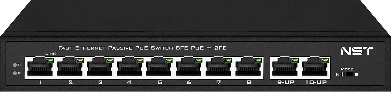 Passive PoE коммутатор Fast Ethernet New System Technologies (NST) NS-SW-8F2F-P/A фото 1