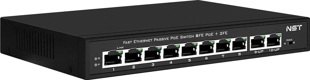Passive PoE коммутатор Fast Ethernet New System Technologies (NST) NS-SW-8F2F-P/A фото 2