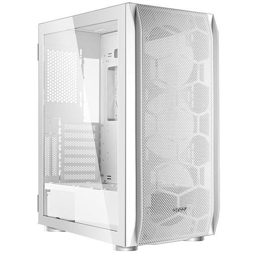 Ginzzu GL 185 White боковая дверца закаленное стекло на петлях на магнитах фото 1