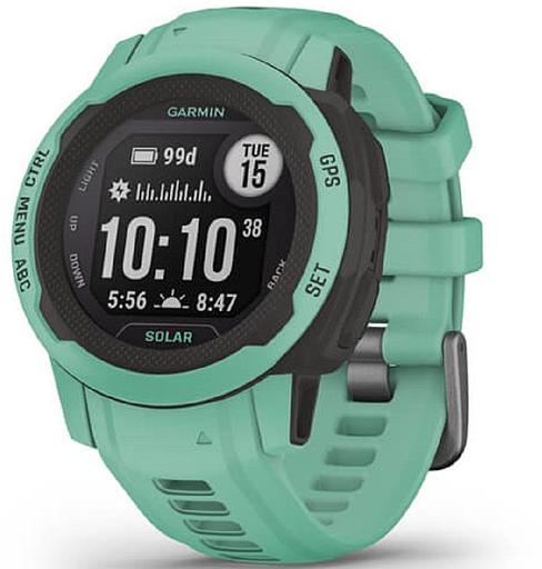 Смарт-часы Garmin Instinct 2S Solar Tactical 20мм 1.3" AMOLED корп.черный/мятный силикон рем.мятный (010-02564-02) фото 1