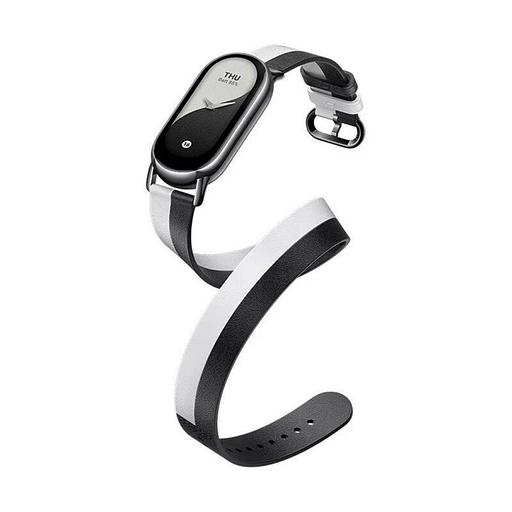 Ремешок для смарт-часов Xiaomi Smart Band 8 Double Wrap Strap - Black and White фото 3