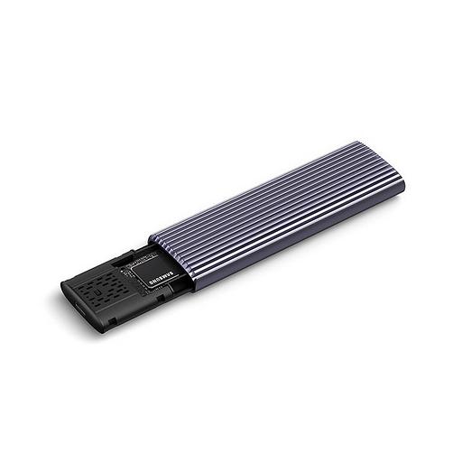 SSD Корпус Netac WH51 M.2 NVMe/SATA SSD Case, USB3.1 Gen2 10Gb/s to M-Key(M&B key) NVMe & SATA, Aluminum Cover, Compatible with 4 size of 2280/2260/2242/2230, with C to C and C to A cable фото 3