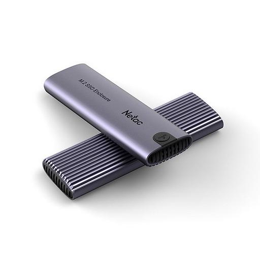 SSD Корпус Netac WH51 M.2 NVMe/SATA SSD Case, USB3.1 Gen2 10Gb/s to M-Key(M&B key) NVMe & SATA, Aluminum Cover, Compatible with 4 size of 2280/2260/2242/2230, with C to C and C to A cable фото 4