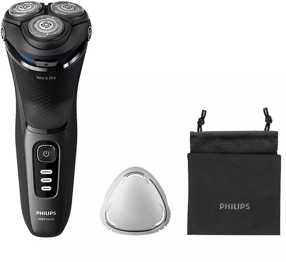 Бритва роторная Philips S3244/12 реж.эл.:3 питан.:аккум. черный фото 1