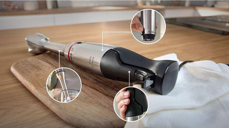 Блендер погружной Bosch MSM6M821 1200Вт нержавеющая сталь/черный фото 10