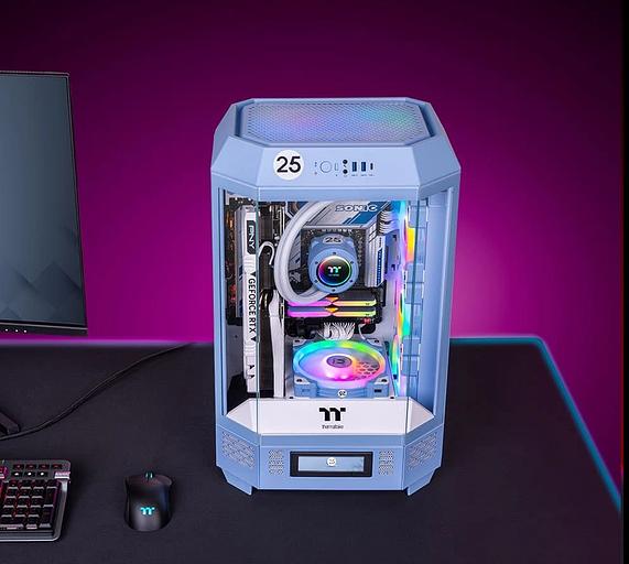 Корпус Thermaltake The Tower 300 Hydrangea без БП mATX 11x120mm 5x140mm 2xUSB3.0 1xUSB3.1 audio bott PSU фото 10