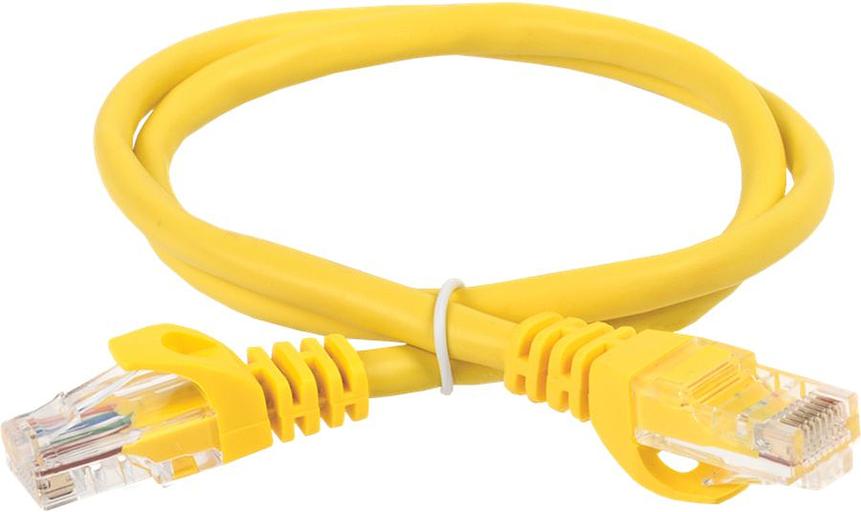 Патч-корд ITK Generica PC05-C5EU-3M-G U/UTP не экранированный RJ-45 вил.-вилка RJ-45 кат.5E 3м желтый ПВХ (уп.:1шт) фото 1