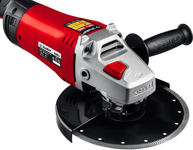 Углошлифовальная машина Зубр Мастер УШМ-230-2605 П 2600Вт 6600об/мин рез.шпин.:M14 d=230мм фото 2