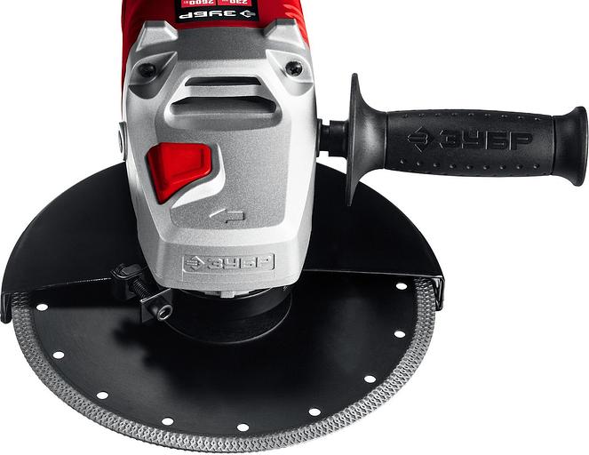 Углошлифовальная машина Зубр Мастер УШМ-230-2605 П 2600Вт 6600об/мин рез.шпин.:M14 d=230мм фото 3