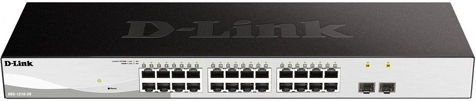 D-Link DGS-1210-26/FL2A Управляемый L2 коммутатор с 24 портами 10/100/1000Base-T и 2 портами 1000Base-X SFP фото 1