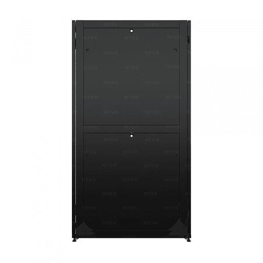 Шкаф напольный серверный NTSS ПРОЦОД DS 42U 800х1070мм, двойные боковые стенки,панель потолка с щеточными вводами, двери перфорированная и перфорированнаядвухстворчатая, без панели пола, регулируемые опоры, ролики, черный RAL 9005 фото 1