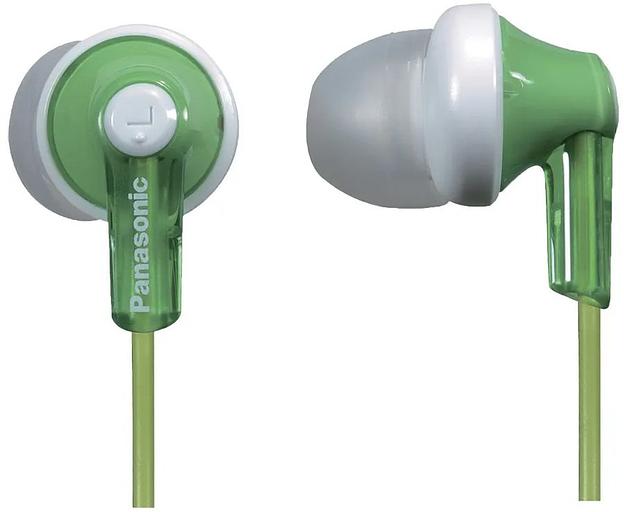 Наушники вкладыши Panasonic RP-HJE118GU 1.1м белый/зеленый проводные в ушной раковине (RP-HJE118GUG) фото 1