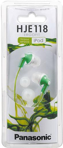 Наушники вкладыши Panasonic RP-HJE118GU 1.1м белый/зеленый проводные в ушной раковине (RP-HJE118GUG) фото 2