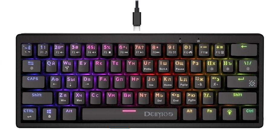 Клавиатура MECHANICAL DEIMOS GK-303 RU RGB 45303 DEFENDER фото 2