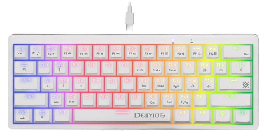 Клавиатура MECHANICAL DEIMOS GK-303 RU RGB 45304 DEFENDER фото 2
