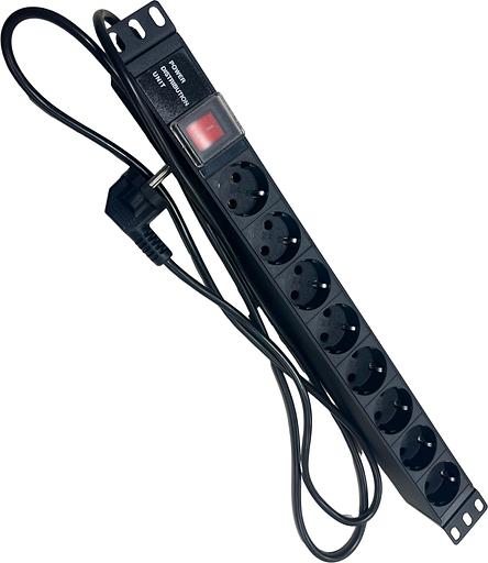 Блок распределения питания NTSS NTSS-PDU-DA2034 гор.размещ. 8x базовые 16A Schuko 2м фото 2