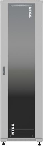Шкаф серверный NTSS Премиум (NTSS-R22U6060GS) напольный 22U 600x600мм пер.дв.стекл металл 900кг серый IP20 сталь фото 1