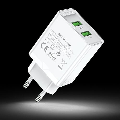 Сетевое зарядное устройство Vention на 2 порта USB (A+A) QC 3.0 Белый Vention FBAW0-EU фото 1