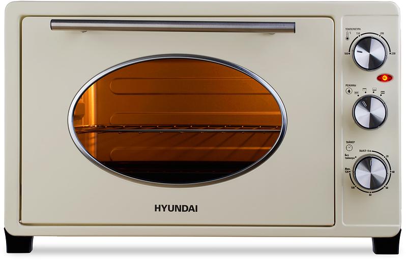 Мини-печь Hyundai MIO-HY084 33л. 1500Вт бежевый/хром фото 1