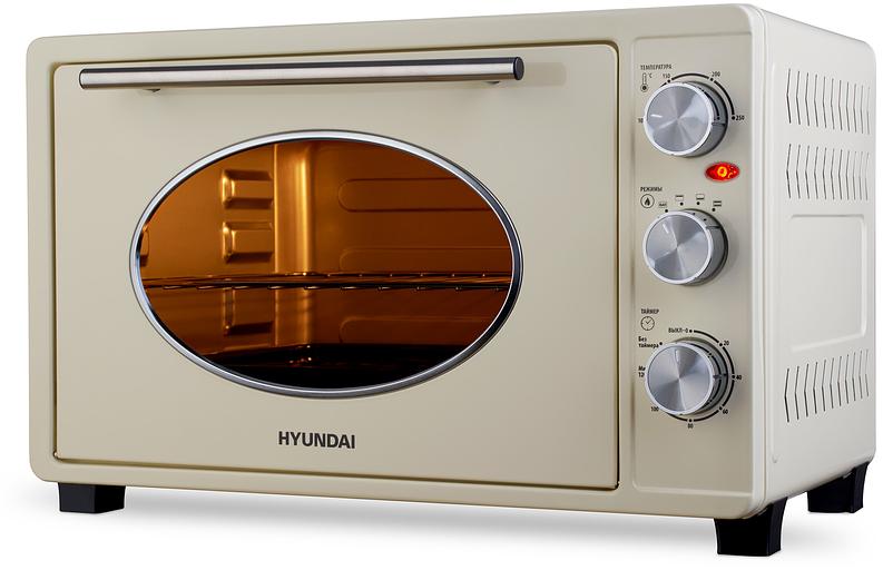 Мини-печь Hyundai MIO-HY084 33л. 1500Вт бежевый/хром фото 3