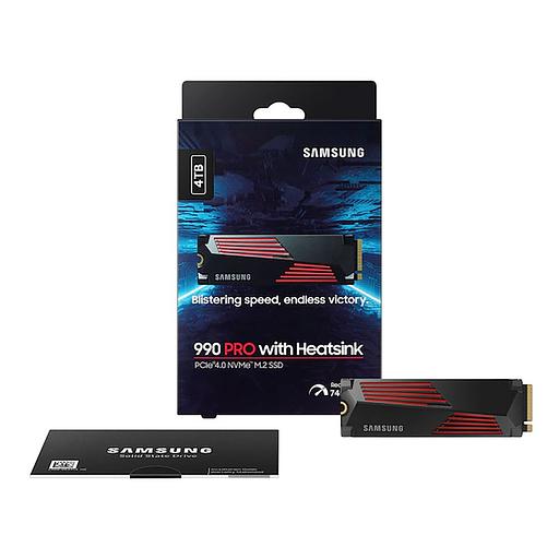 Тведотельный накопитель SSD M.2 (PCI-E NVMe 2.0 Gen 4.0 x4) 4Tb Samsung 990 PRO (R7450/W6900MB/s) with Heatsink, 1year (MZ-V9P4T0CW) фото 3