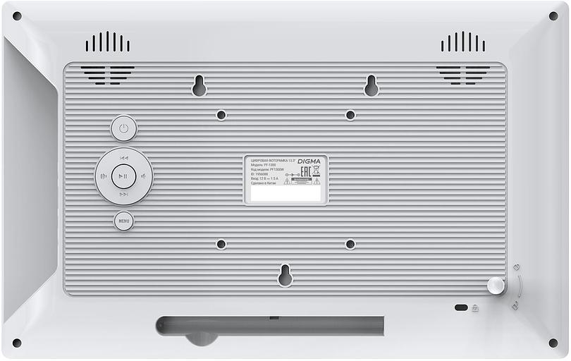 Фоторамка Digma 13.3" PF-1300 IPS 1920x1080 белый пластик ПДУ Видео фото 4