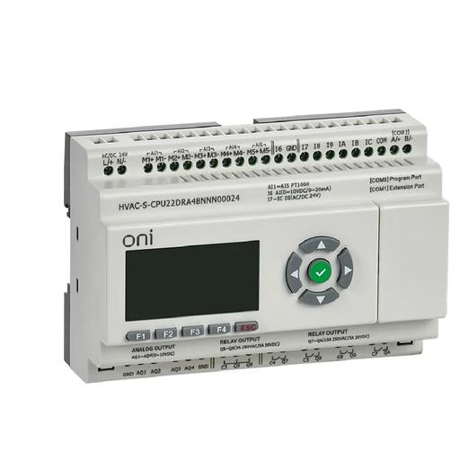 IEK HVAC-S-CPU22DRA48NNN00024 ПЛК HVAC S ЦПУ 6DI 6DO 1AI 5PT 4AO LED RS485 ONI фото 1