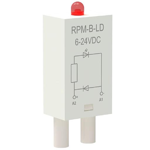 IEK RPM-B-LD-DC6-24V Модуль защиты для реле диод+светодиод 6-24В DC ONI фото 1