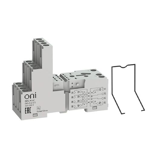 IEK ORS-M-2-4-G Розетка трёхъярусная ORS-M для реле ORM 4C ONI фото 1