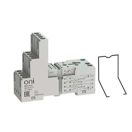 IEK ORS-M-2-2-G Розетка трёхъярусная ORS-M для реле ORM 2C ONI фото 1