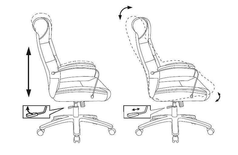 Кресло руководителя Бюрократ T-9928SL Fabric серый Italia 26 крестов. металл хром фото 8