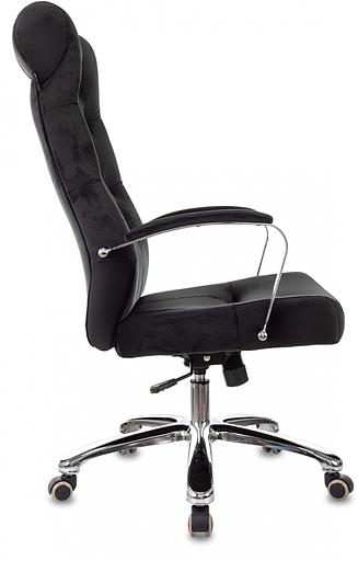 Кресло руководителя Бюрократ T-9928SL Fabric черный Italia Black крестов. металл хром фото 3