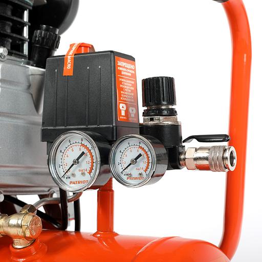 Компрессор поршневой Patriot Optima Euro 24-240K2 масляный 240л/мин 24л 1500Вт оранжевый/черный фото 5