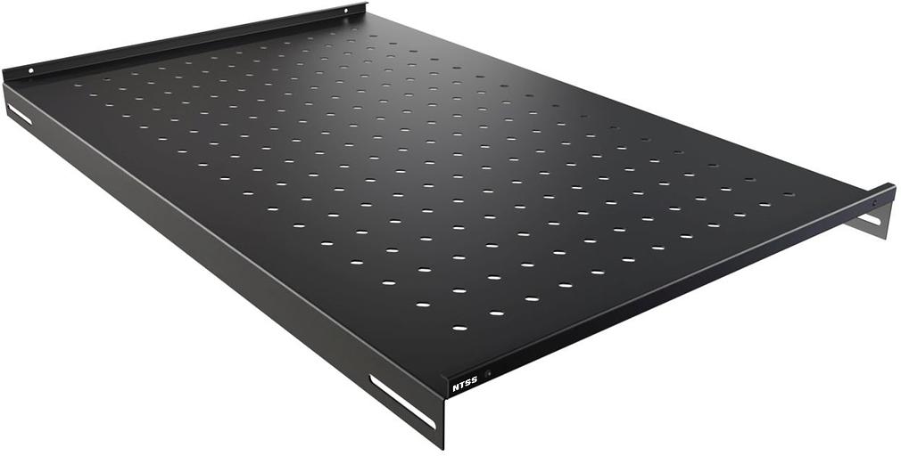 Полка стационарная NTSS NTSS-FS-H-1000-BL 1U нагр.:100кг. 19" 750мм черный (упак.:1шт) фото 2