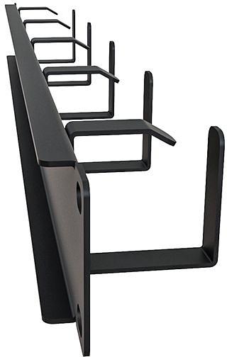 Кабельный органайзер горизонтальный NTSS NTSS-HORG-1U-5(45)-BL односторонний кольца 1U шир.:19" глуб.:45мм фото 3