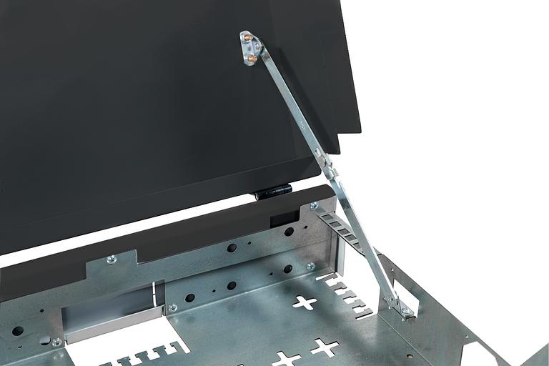 Шкаф коммутационный NTSS (NTSS-SOHO5U-BL) настенный 5U 520x140мм пер.дв.стекл несъемн.бок.пан. 80кг черный фото 4