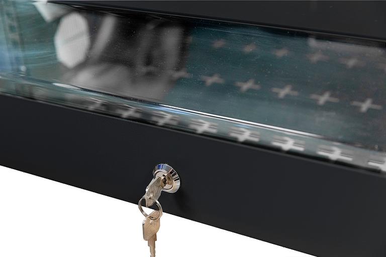 Шкаф коммутационный NTSS (NTSS-SOHO5U-BL) настенный 5U 520x140мм пер.дв.стекл несъемн.бок.пан. 80кг черный фото 5