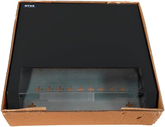 Шкаф коммутационный NTSS (NTSS-SOHO5U-BL) настенный 5U 520x140мм пер.дв.стекл несъемн.бок.пан. 80кг черный фото 6