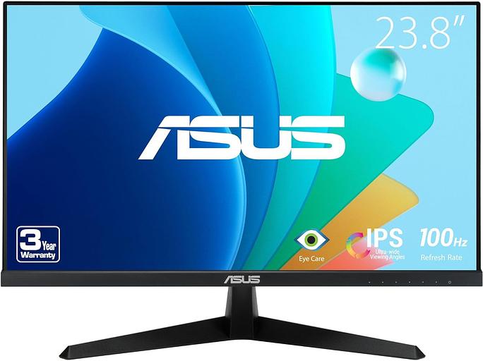 Монитор Asus 23.8" VY249HF черный IPS LED 1ms 16:9 HDMI матовая 1300:1 250cd 178гр/178гр 1920x1080 100Hz FHD 3.4кг фото 1