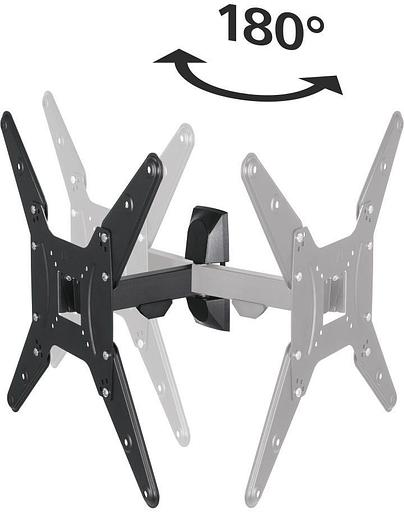 Кронштейн для телевизора Hama 00220823 черный 32"-65" макс.20кг настенный поворот и наклон фото 4