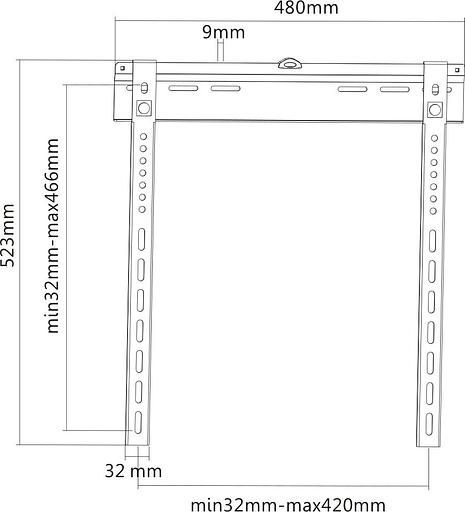 Кронштейн для телевизора Ultramounts UM816F черный 32"-55" макс.55кг настенный фиксированный фото 5