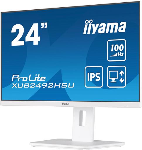 Монитор Iiyama 23.8" ProLite XUB2492HSU-W6 белый IPS LED 0.4ms 16:9 HDMI M/M матовая HAS Piv 250cd 178гр/178гр 1920x1080 100Hz DP FHD USB 4.9кг фото 5