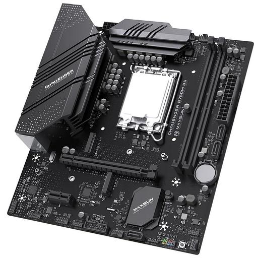 Материнская плата Maxsun Challenger B760M D5 LGA1700 B760 2*DDR5 1*PCIEx16/ 1*PCIEx1/ 2*M.2 Front2*USB3.2 Gen1/ 2*USB2.0 Rear4*USB3.2 Gen1/ 2*USB2.0 3*SATA3 1G VGA+HDMI M-ATX RTL фото 3
