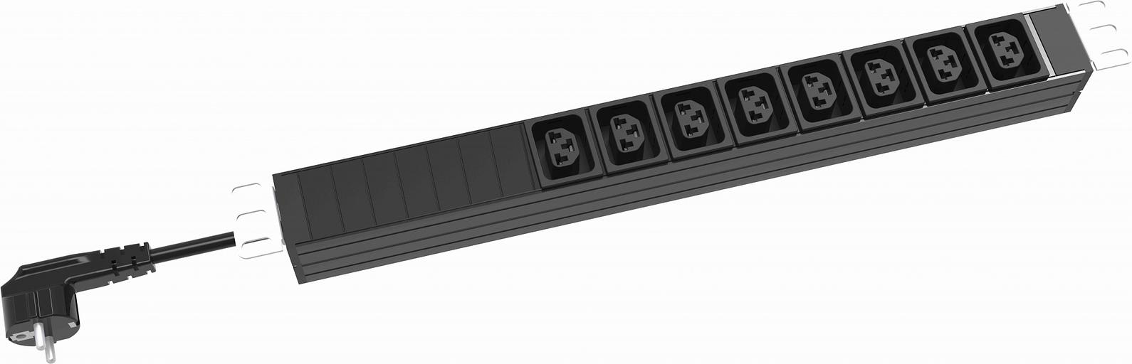 Блок распределения питания RakTek RTSA160801 гор.размещ. 8xC13/C19 Schuko фото 1