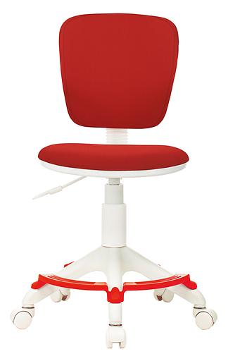 Кресло детское Бюрократ CH-W204/F красный 26-22 крестов. пластик подст.для ног пластик белый фото 2