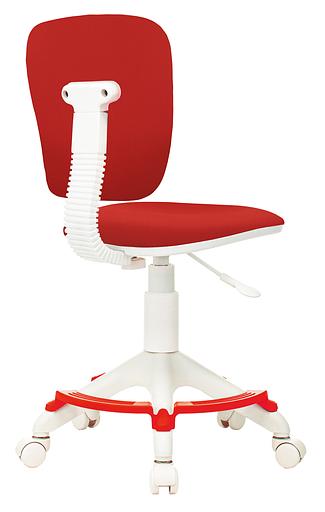 Кресло детское Бюрократ CH-W204/F красный 26-22 крестов. пластик подст.для ног пластик белый фото 4