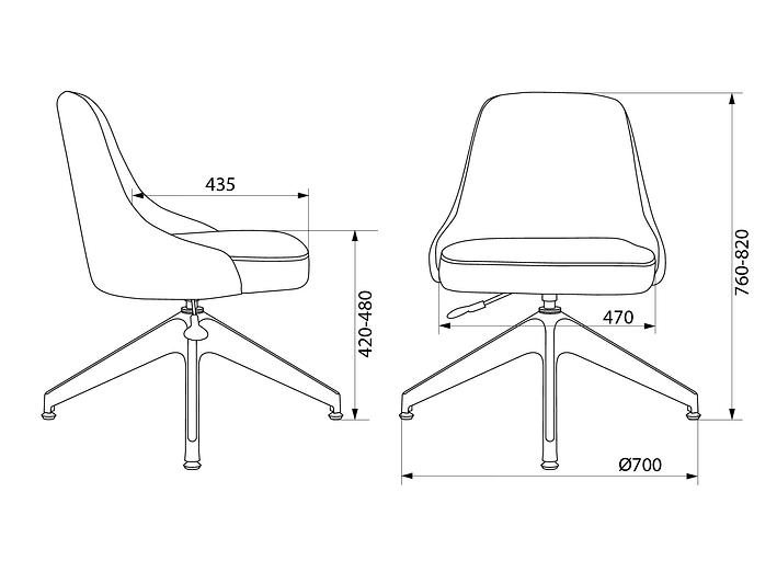 Кресло Бюрократ CH-340GLZ синий Light-27 крестов.4-луч. пластик пластик серый фото 8
