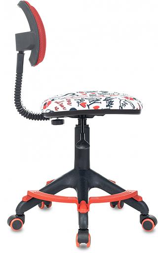 Кресло детское Бюрократ CH-299-F красный TW-35N сиденье мультиколор красные губы сетка/ткань крестов. пластик подст.для ног фото 3