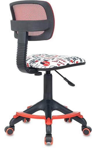Кресло детское Бюрократ CH-299-F красный TW-35N сиденье мультиколор красные губы сетка/ткань крестов. пластик подст.для ног фото 4